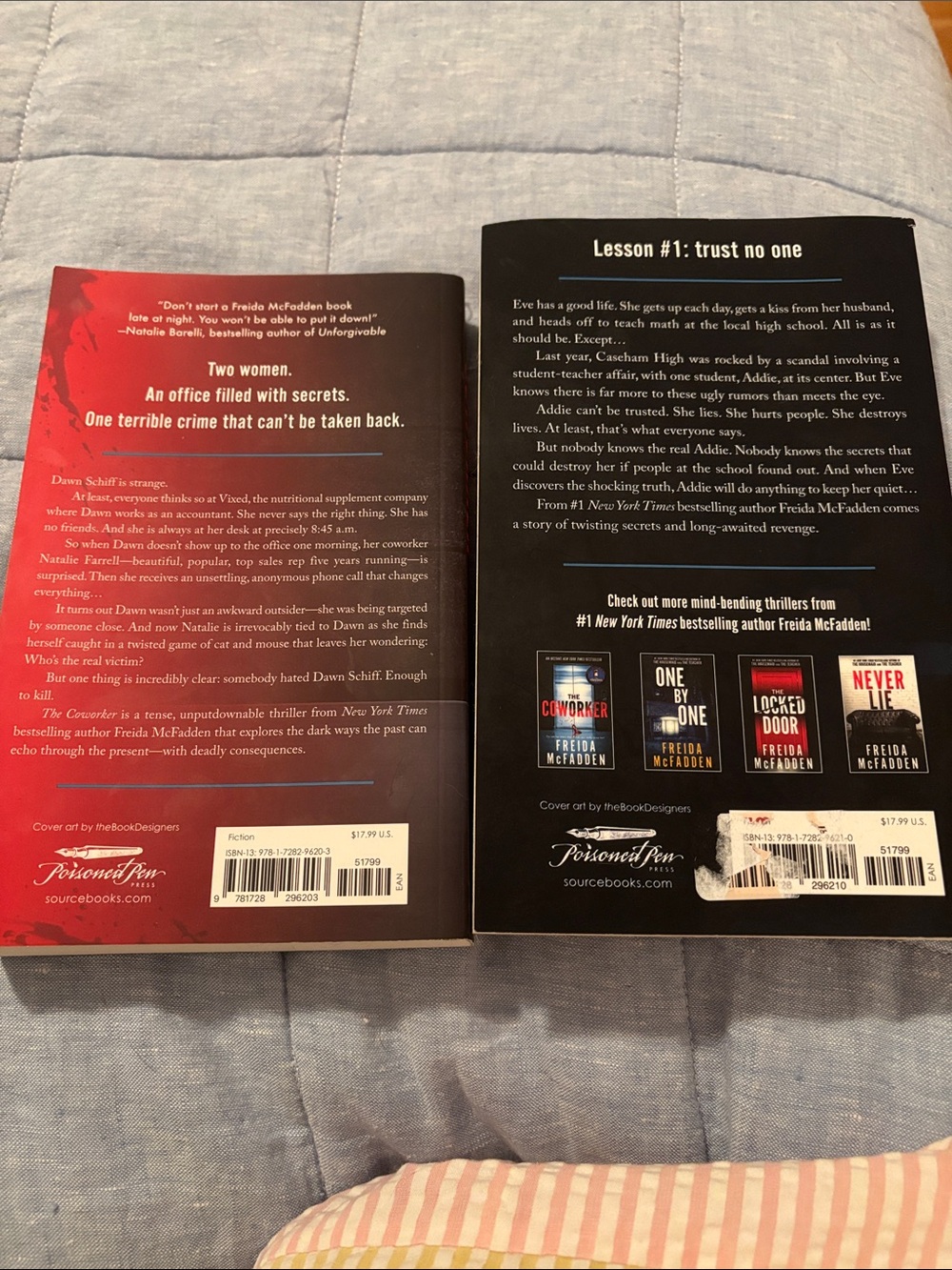 Freida McFadden The Coworker & The Teacher Thriller Paperbacks - Picture 3 of 7